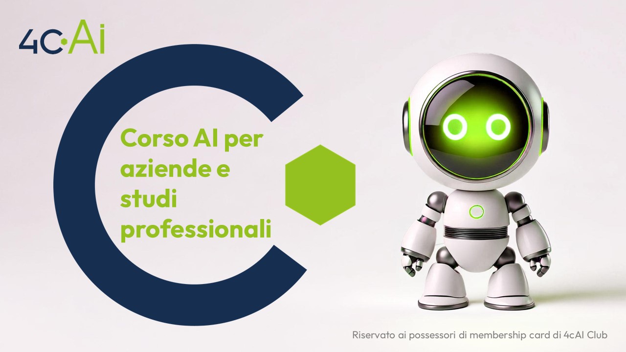 4cAi Club percorso formativo sull'intelligenza artificiale in Convenzione con Cassa Forense